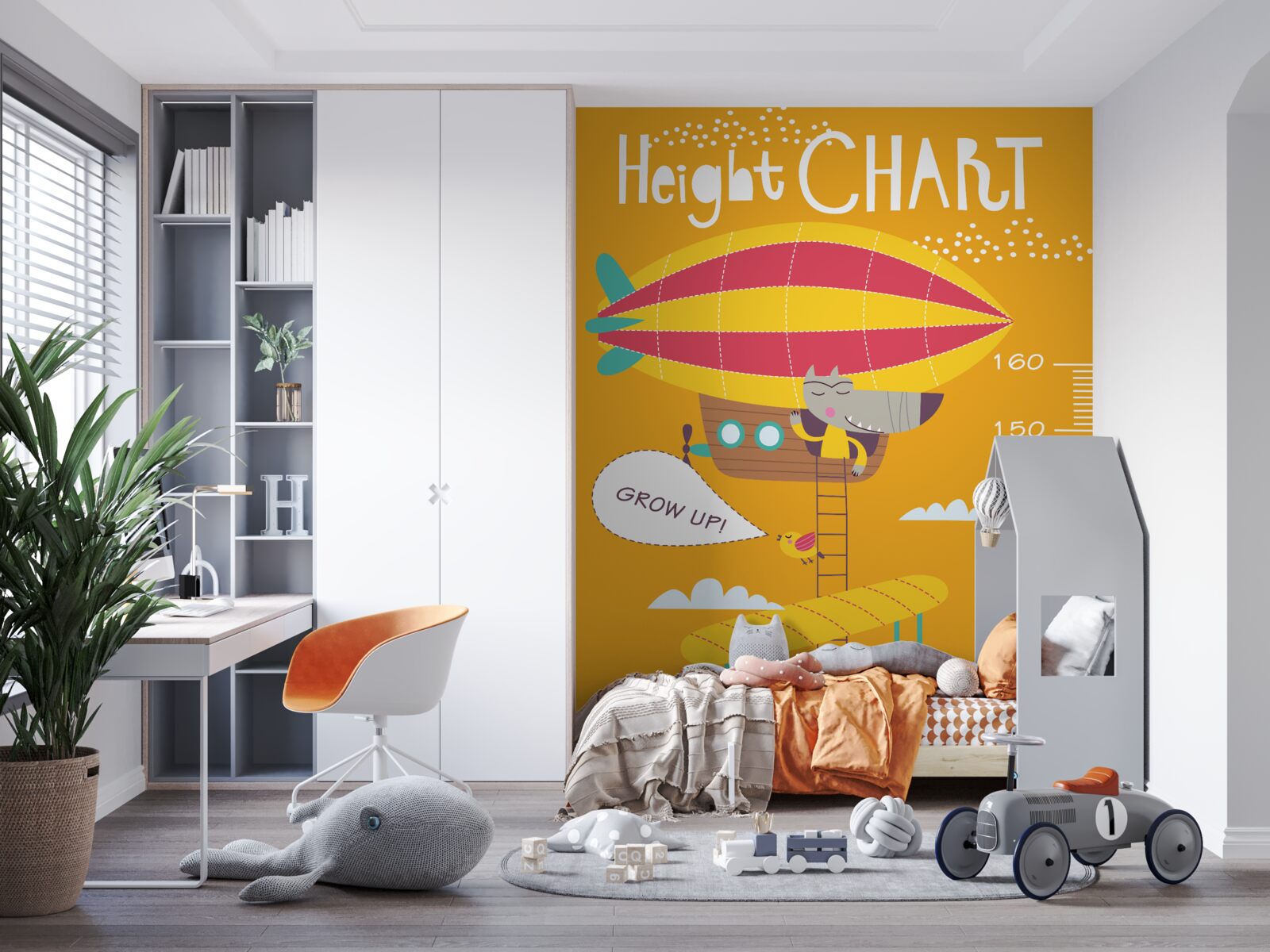 Fototapeta skala pomiarowa z wizerunkami zwierząt