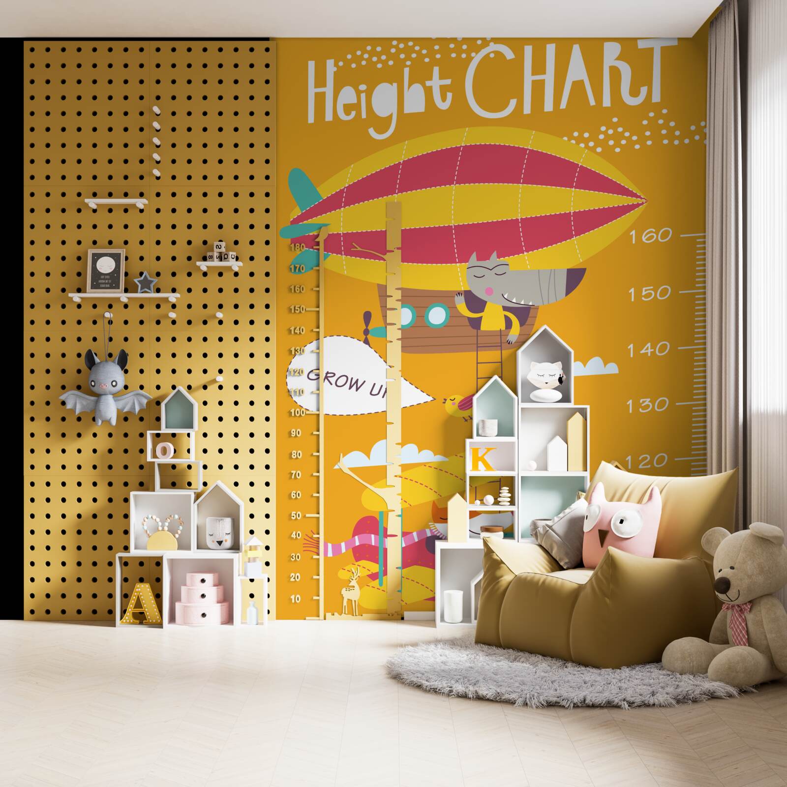 Fototapeta skala pomiarowa z wizerunkami zwierząt