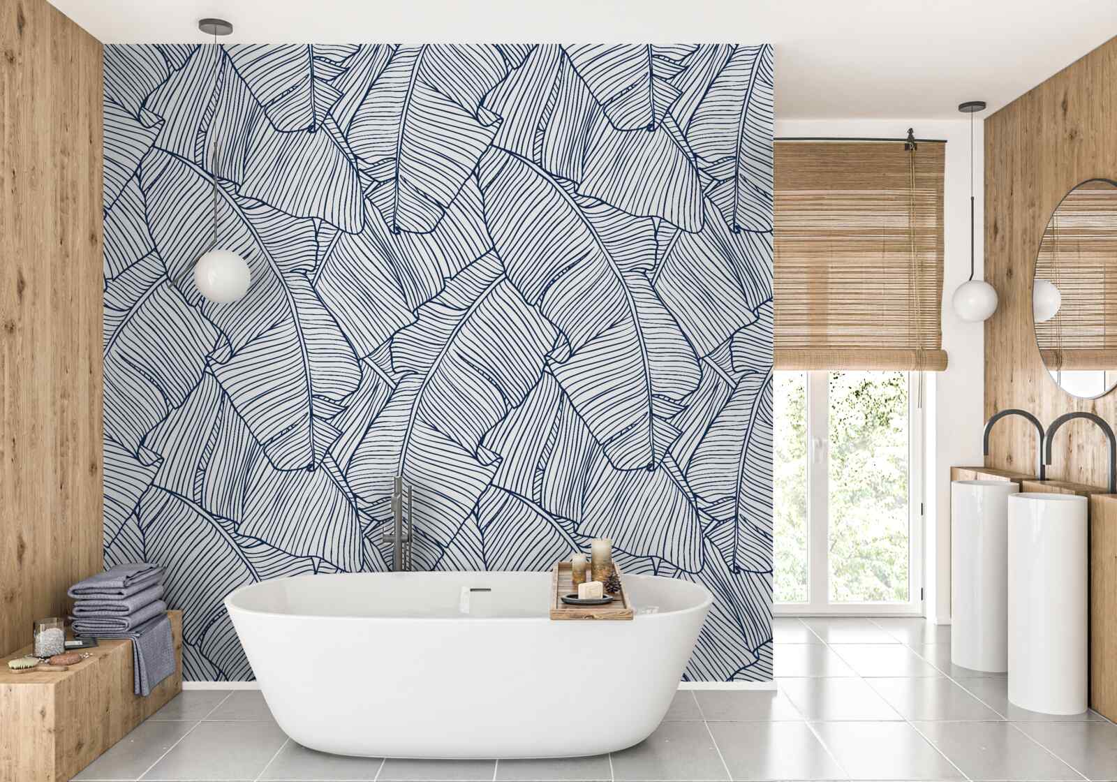 Fototapeta obraz tropikalnych niebieskich liści