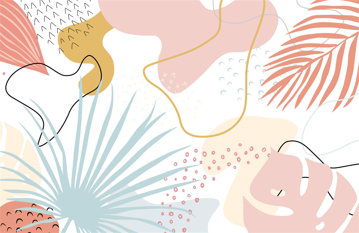 Fototapeta flora tropikalna w abstrakcji