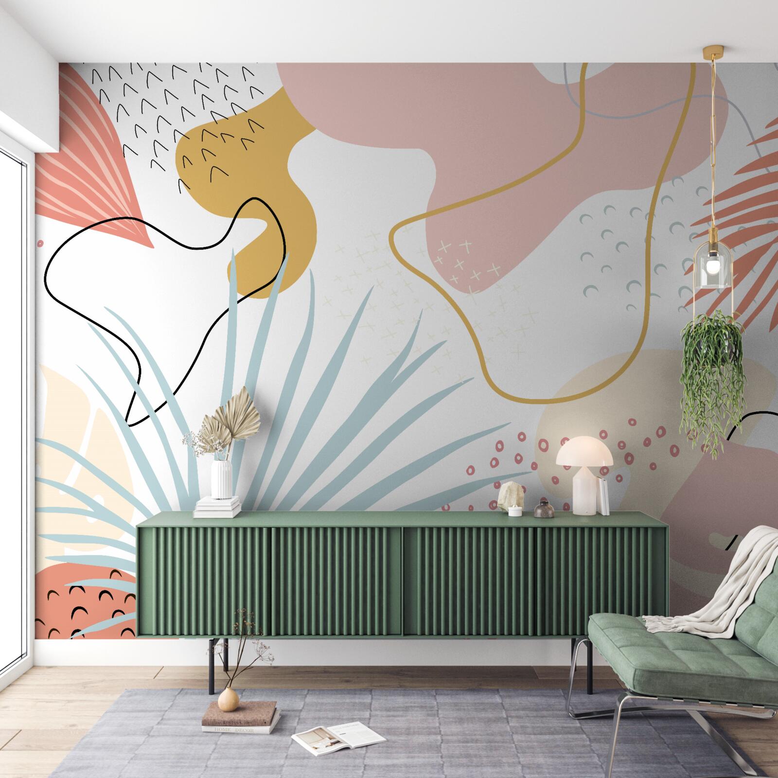 Fototapeta flora tropikalna w abstrakcji