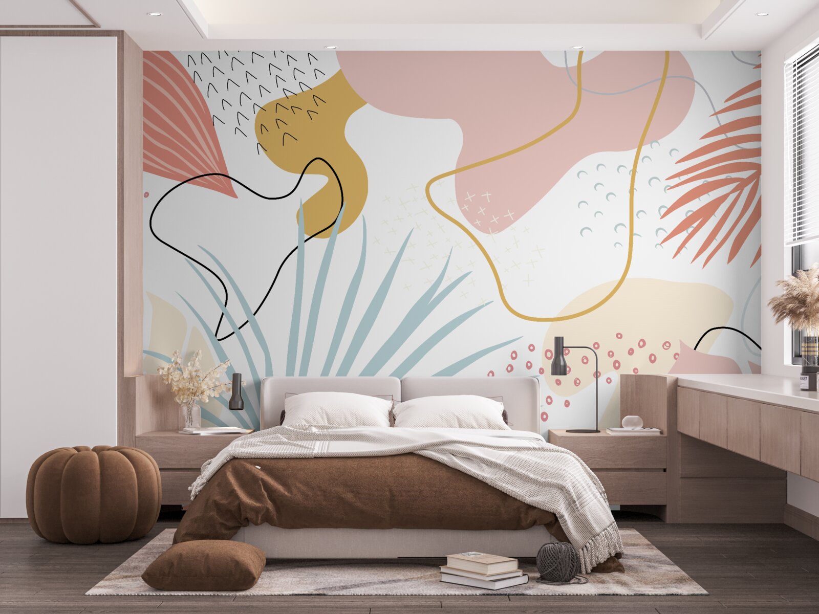 Fototapeta flora tropikalna w abstrakcji