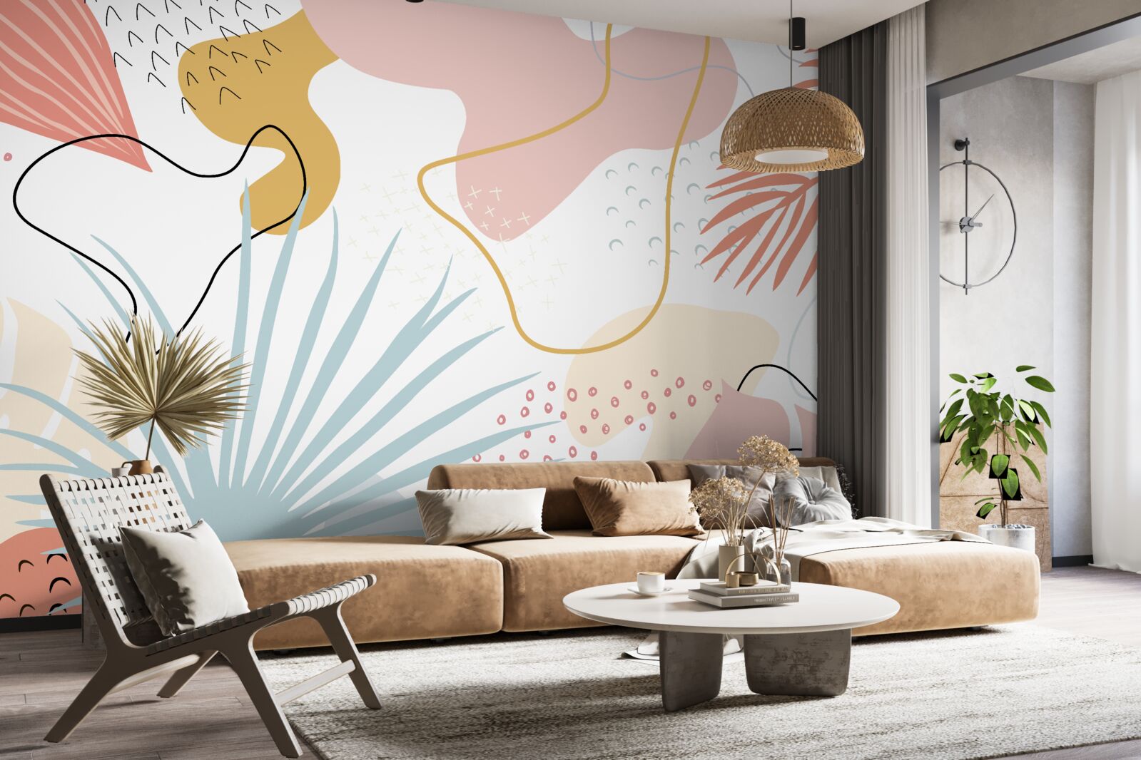 Fototapeta flora tropikalna w abstrakcji