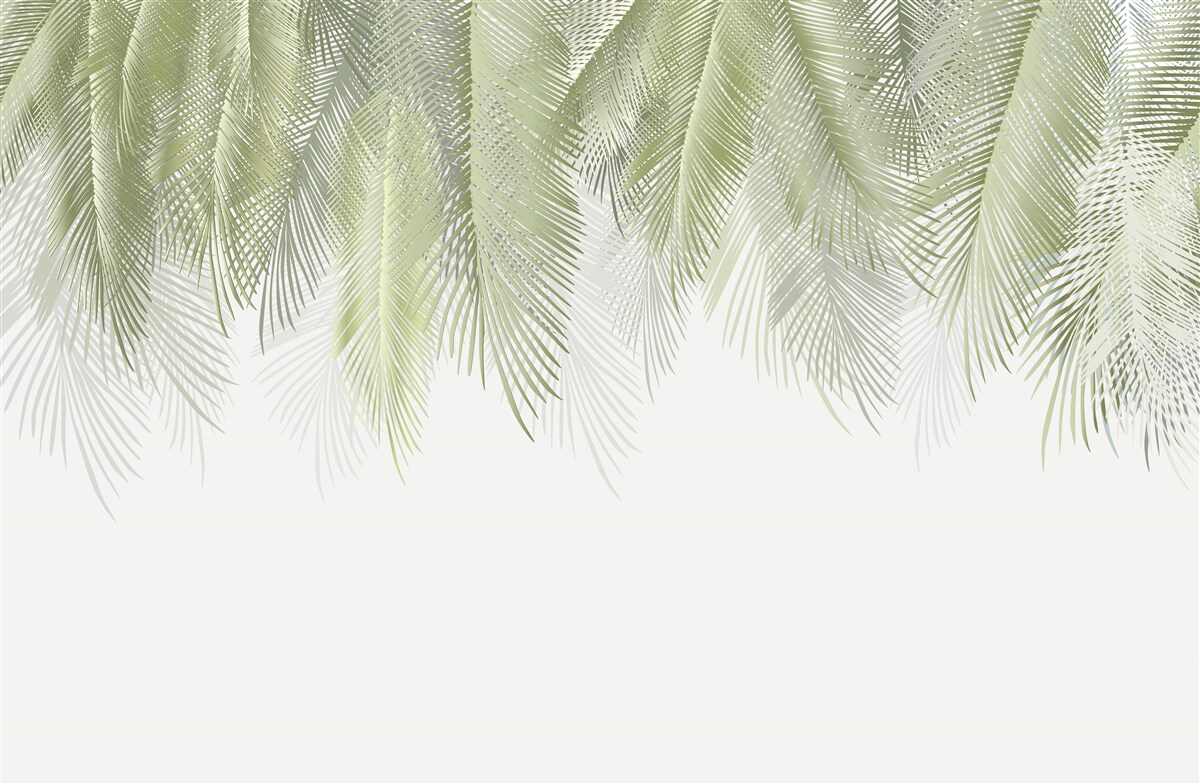 Fototapeta tropiki z zielonymi palmami