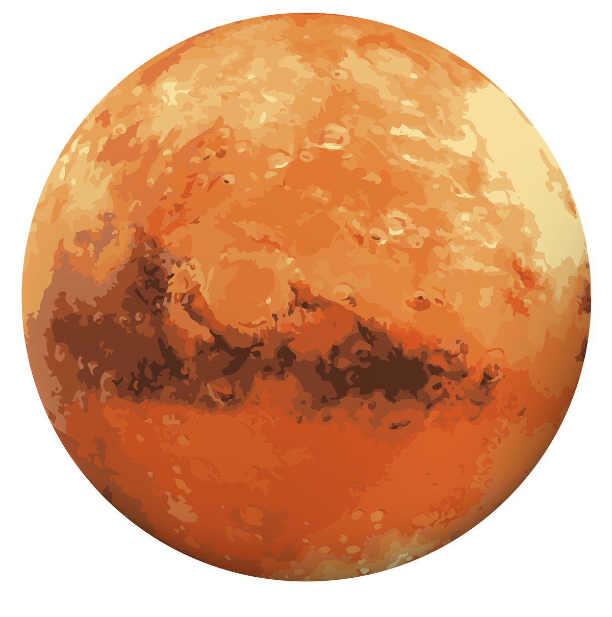 Fototapeta planeta jest czerwono-żółta