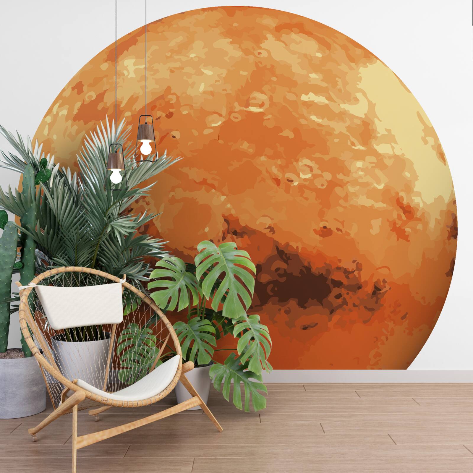 Fototapeta planeta jest czerwono-żółta