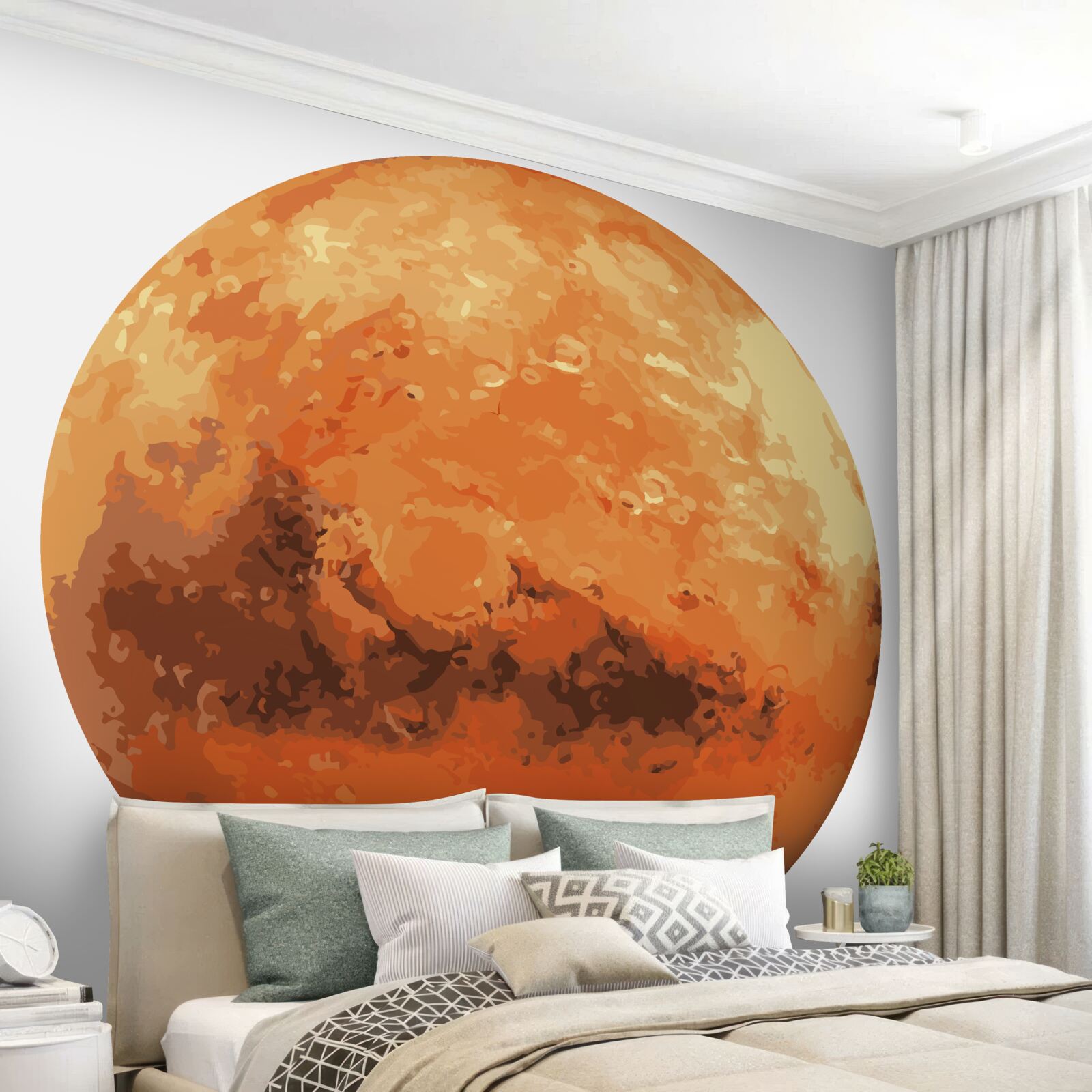 Fototapeta planeta jest czerwono-żółta