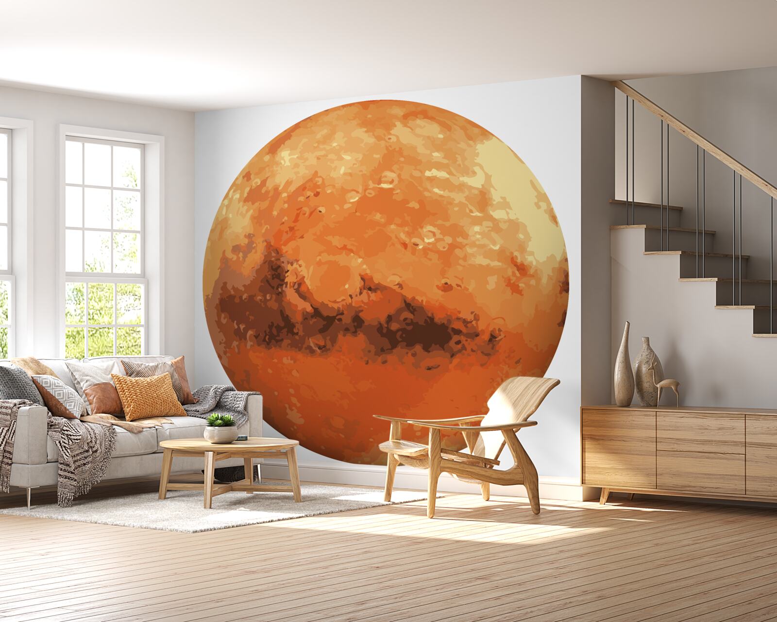 Fototapeta planeta jest czerwono-żółta