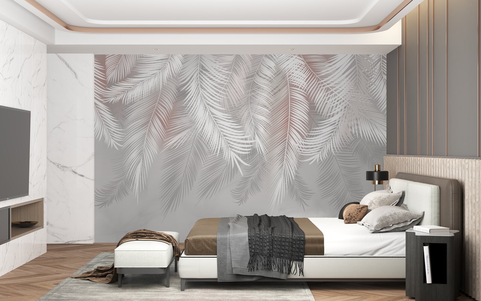 Fototapeta liście białe, kruche i delikatne