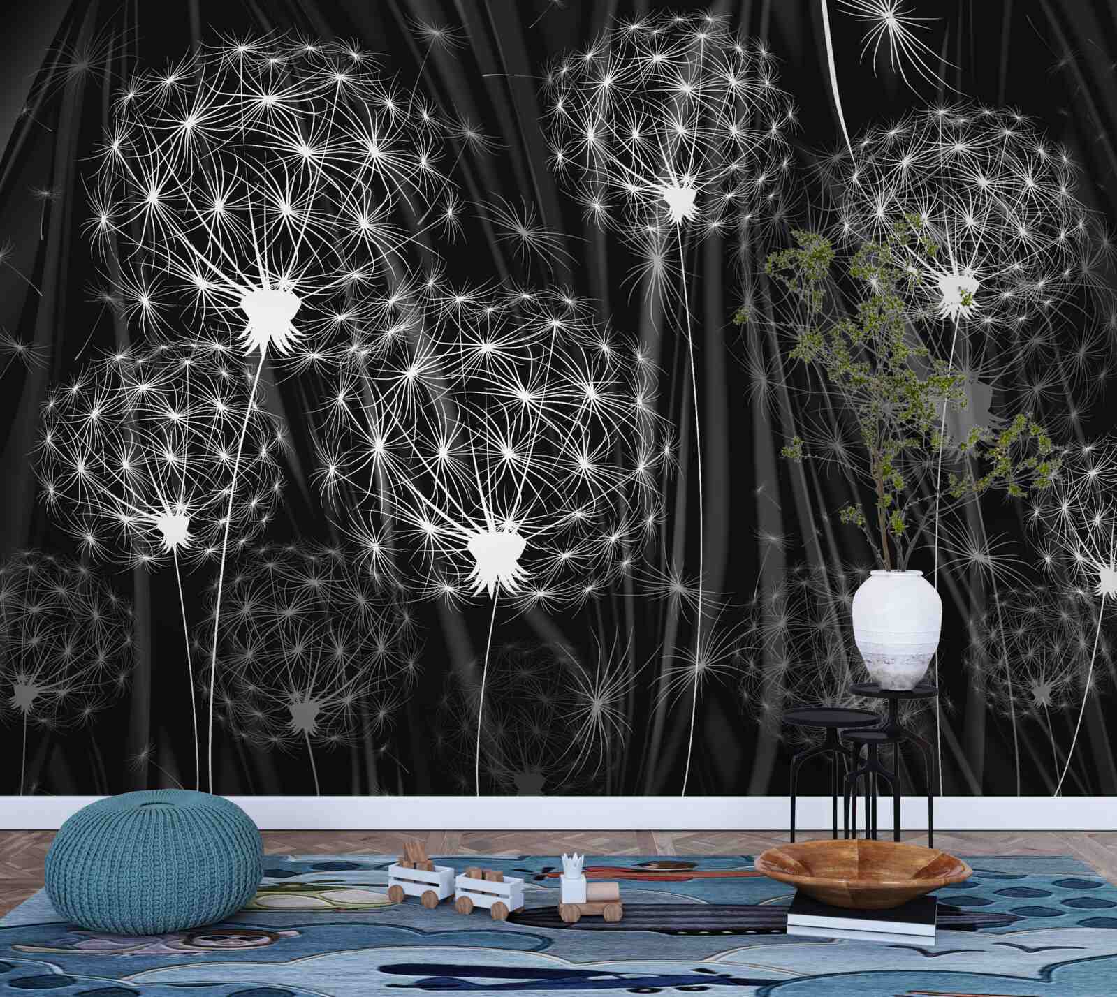 Fototapeta jasne białe mlecze