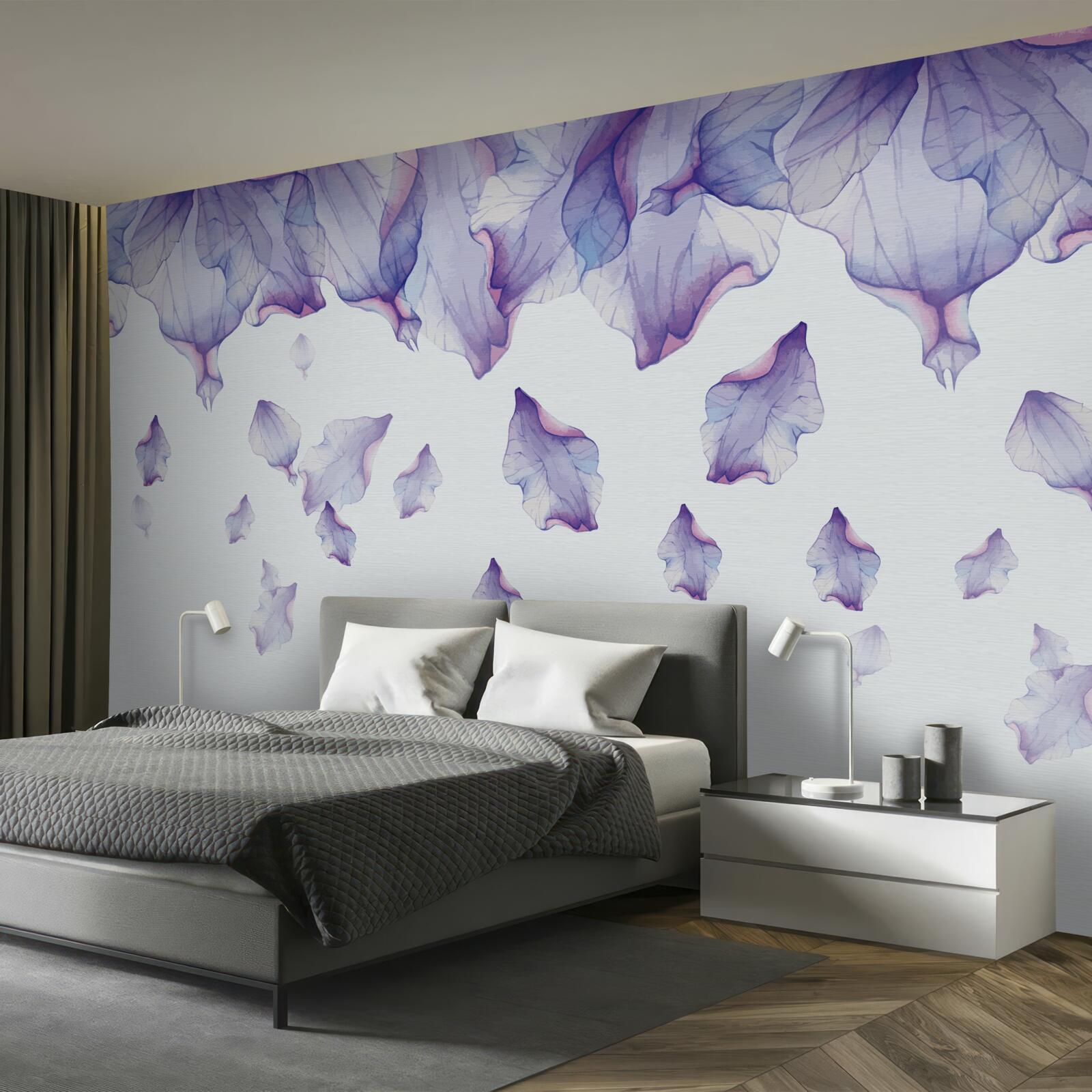 Fototapeta opadające fioletowe kwiaty irysa