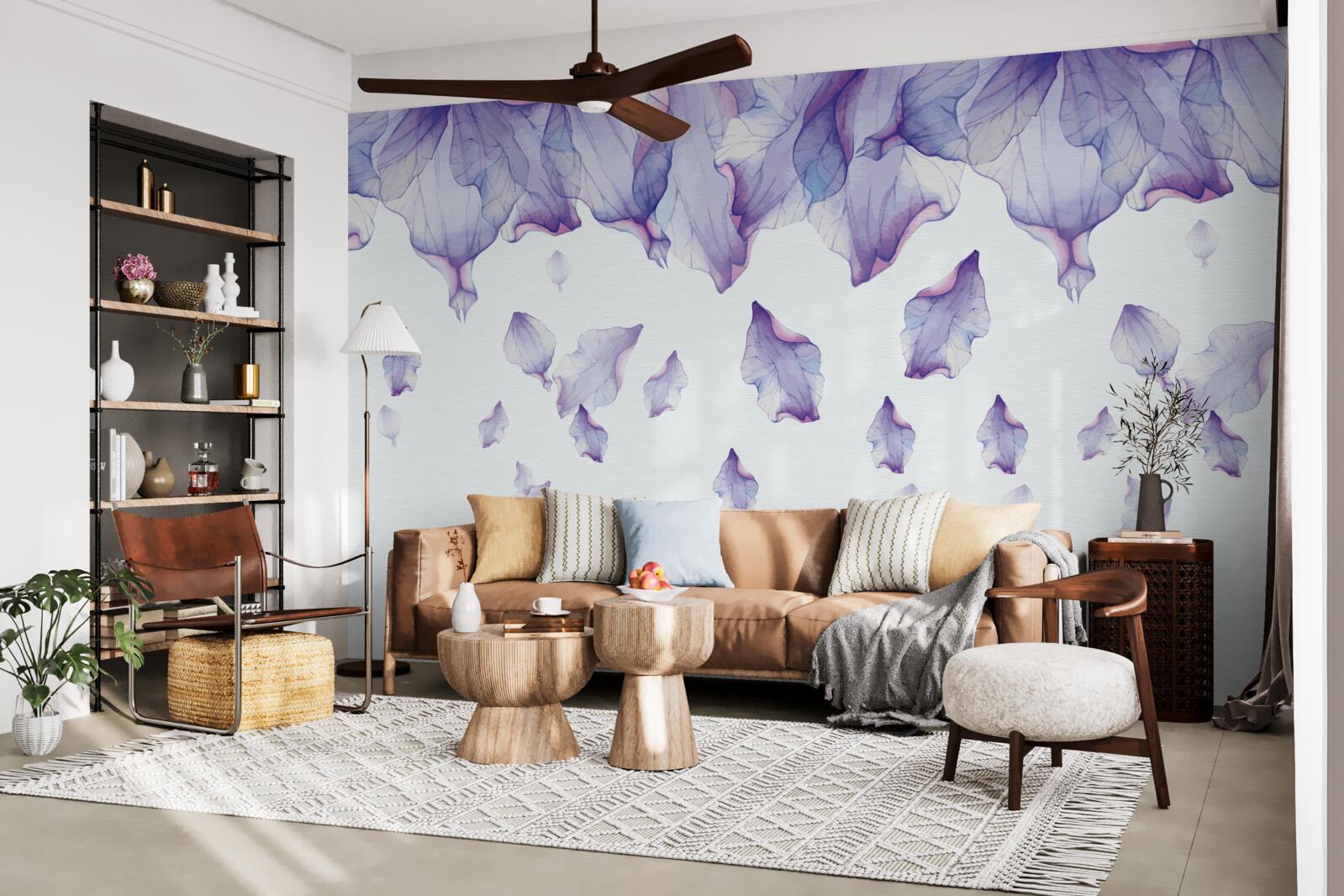 Fototapeta opadające fioletowe kwiaty irysa