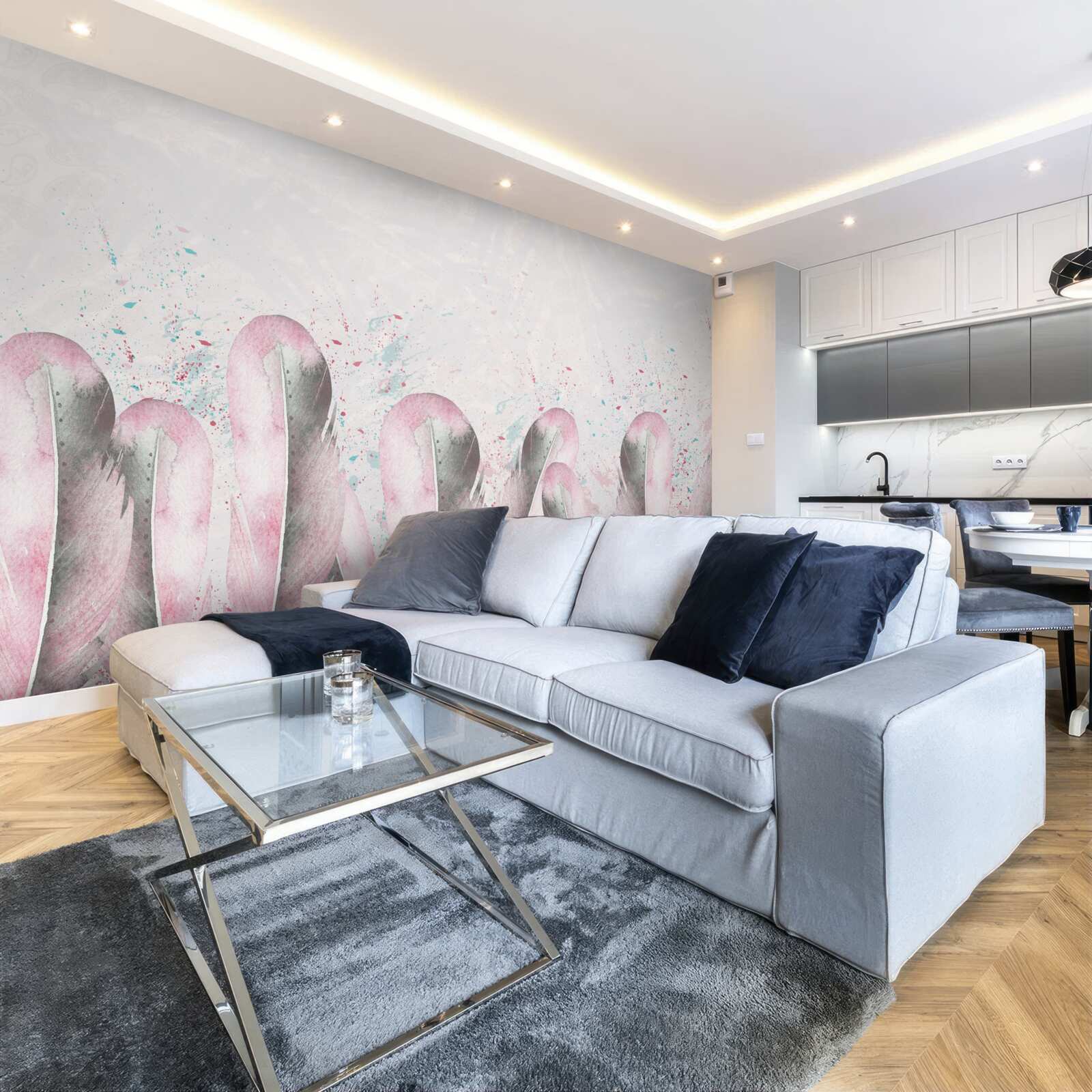 Fototapeta delikatność różowych piór