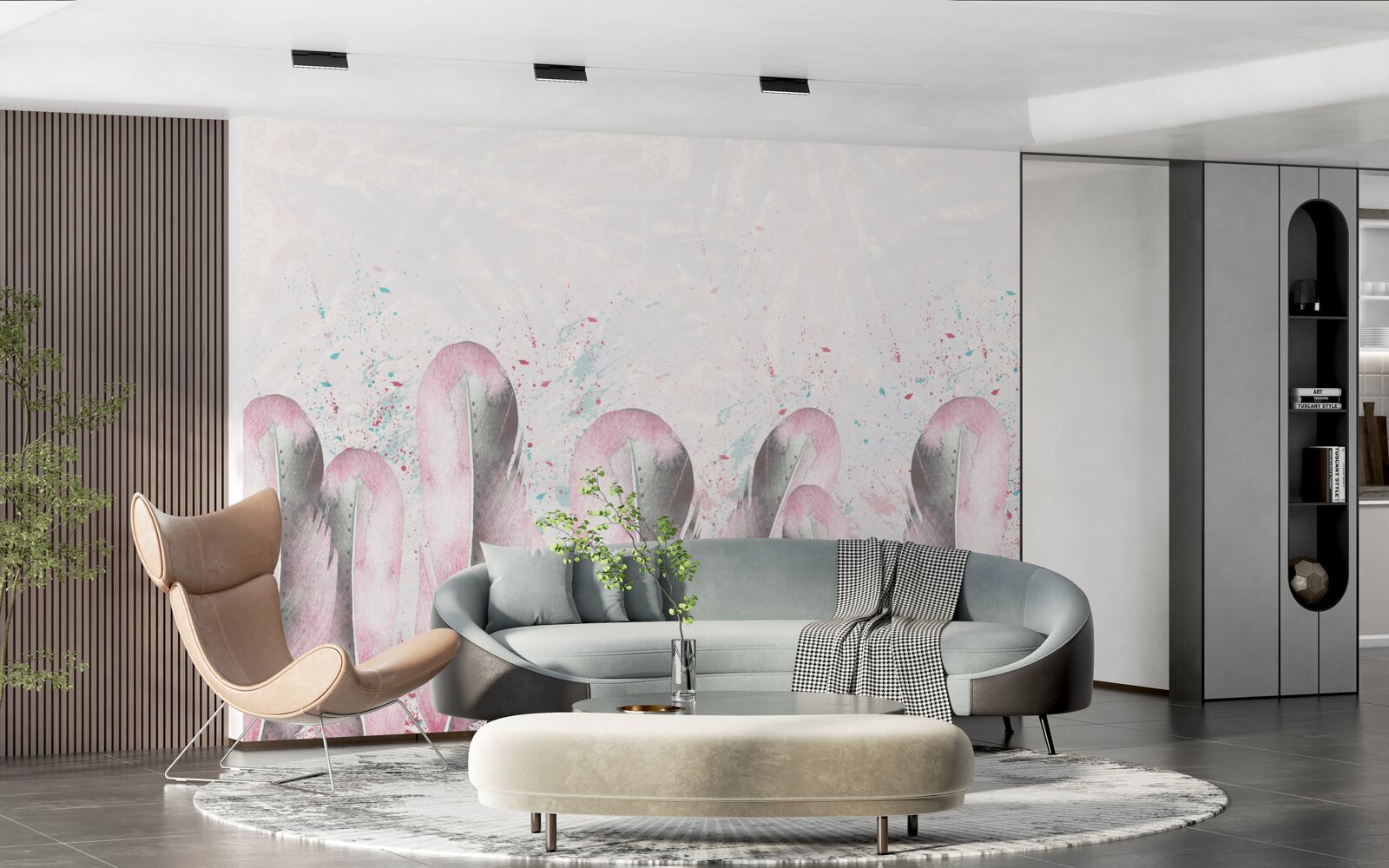 Fototapeta delikatność różowych piór