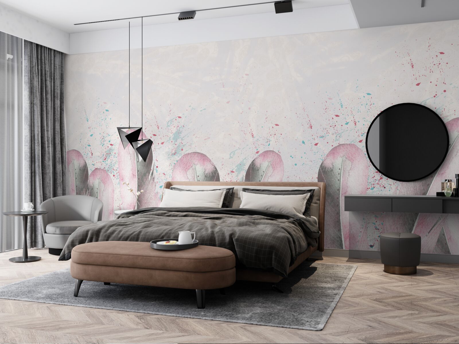 Fototapeta delikatność różowych piór