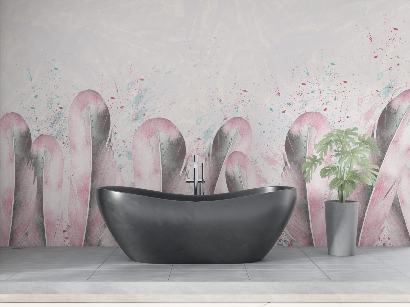 Fototapeta delikatność różowych piór