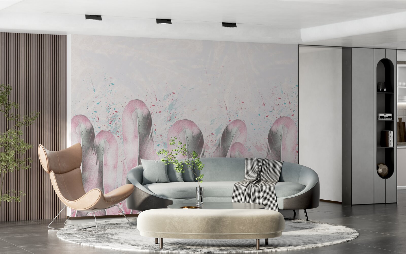 Fototapeta delikatność różowych piór