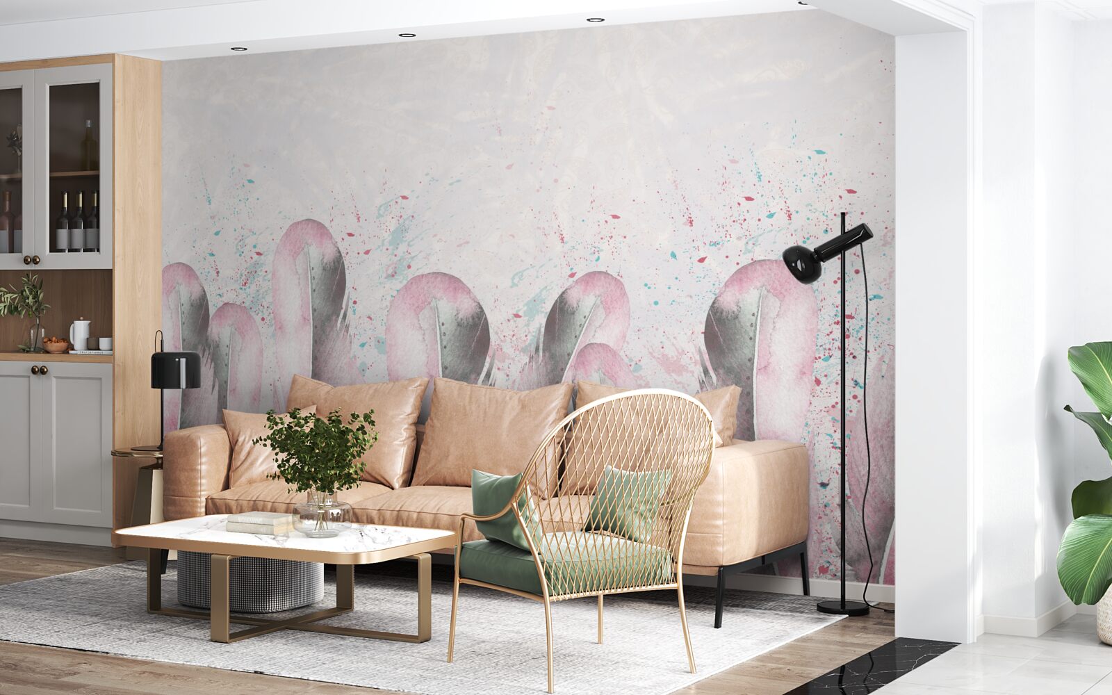 Fototapeta delikatność różowych piór