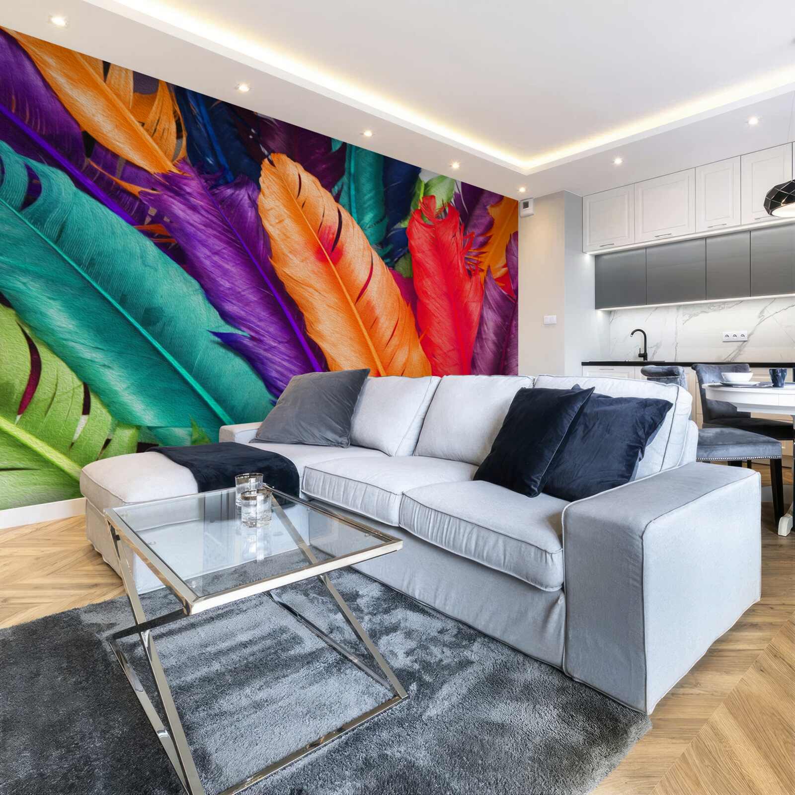 Fototapeta niezwykle bogate, błyszczące pióra