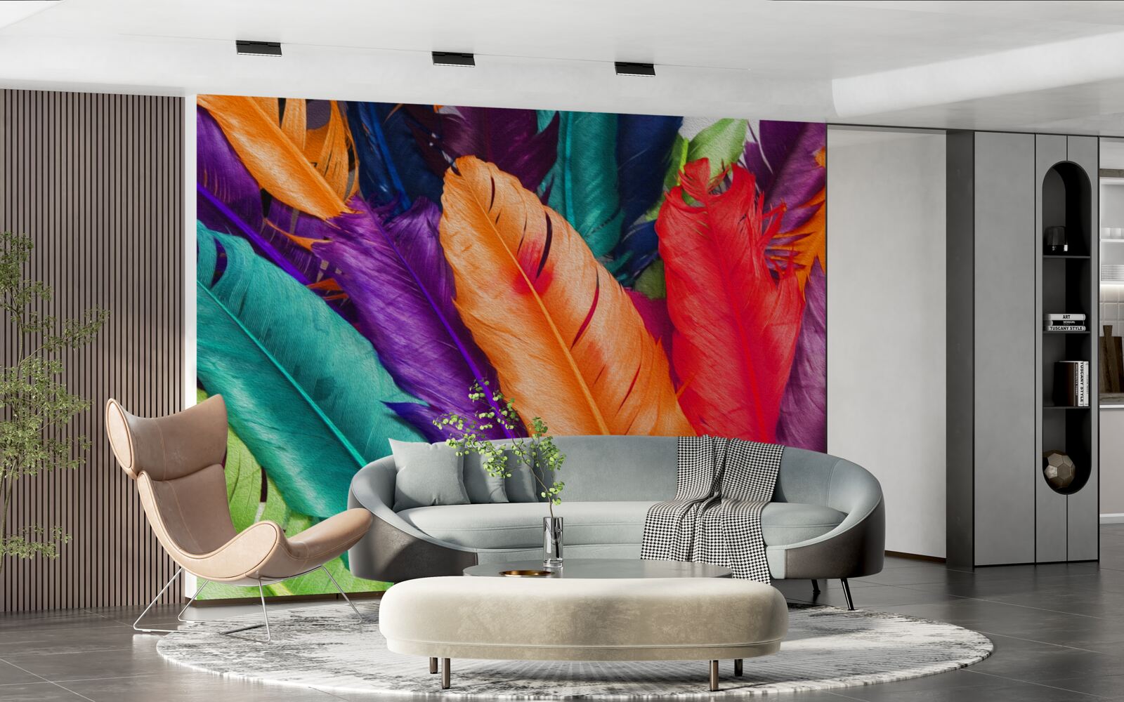 Fototapeta niezwykle bogate, błyszczące pióra