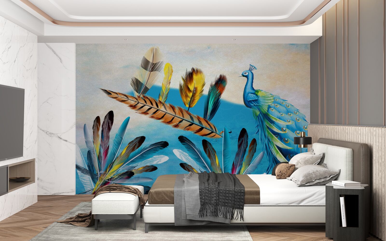 Fototapeta pawie pióra i ich odmiany