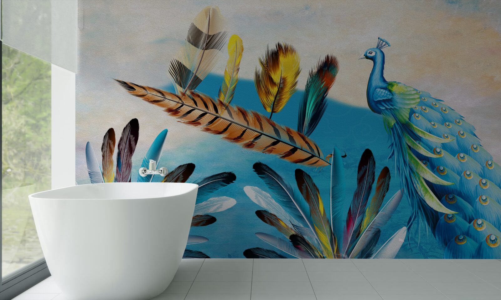 Fototapeta pawie pióra i ich odmiany