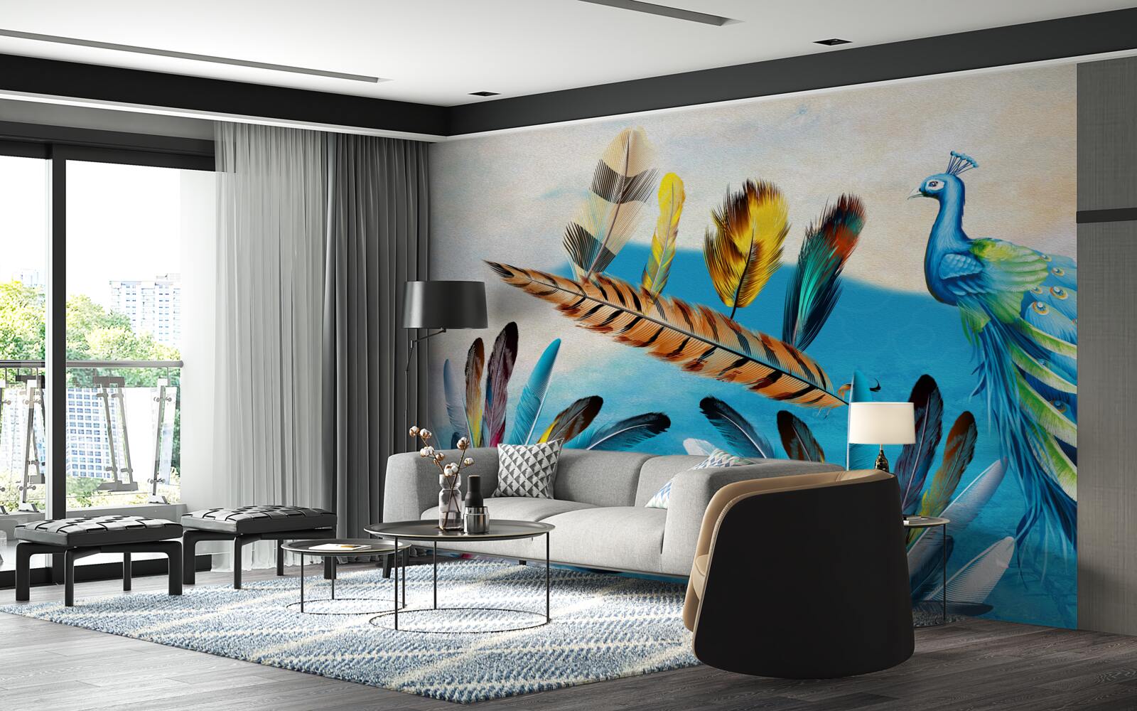 Fototapeta pawie pióra i ich odmiany