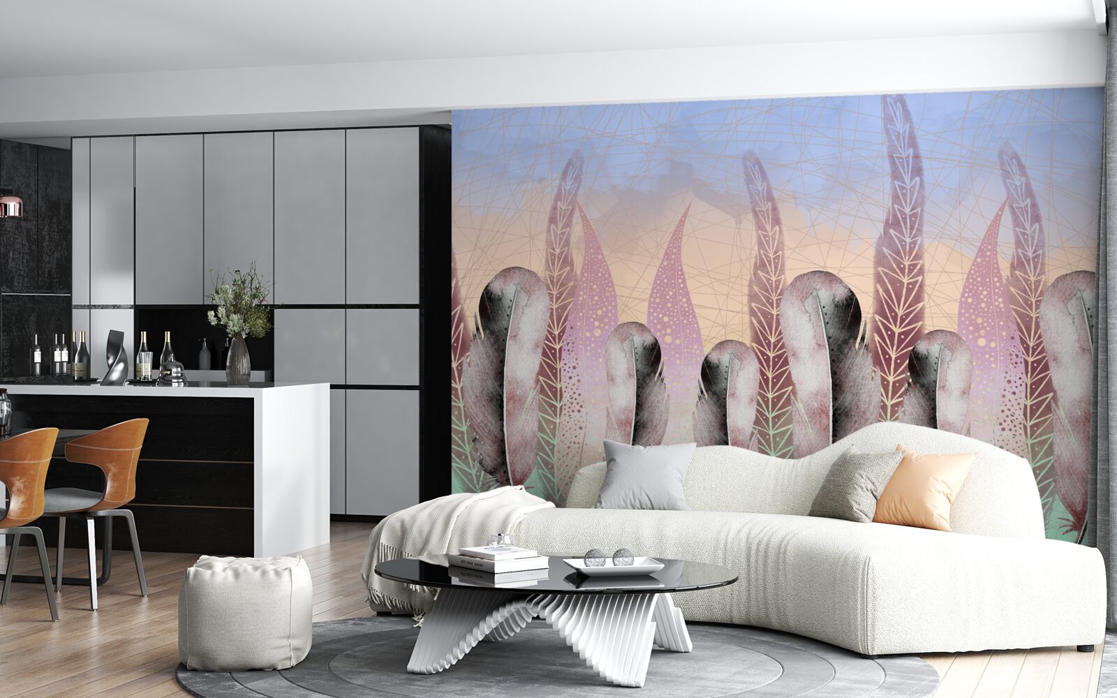 Fototapeta kolekcja piór wektorowych