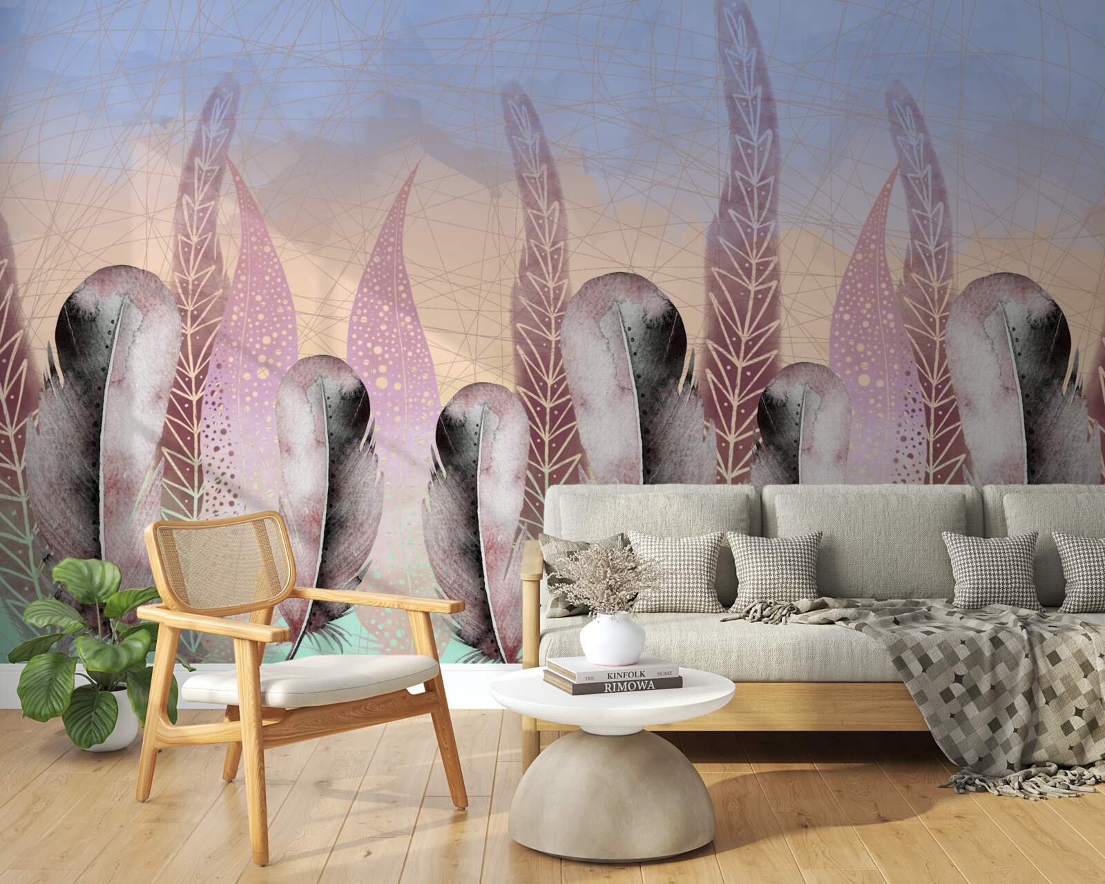 Fototapeta kolekcja piór wektorowych