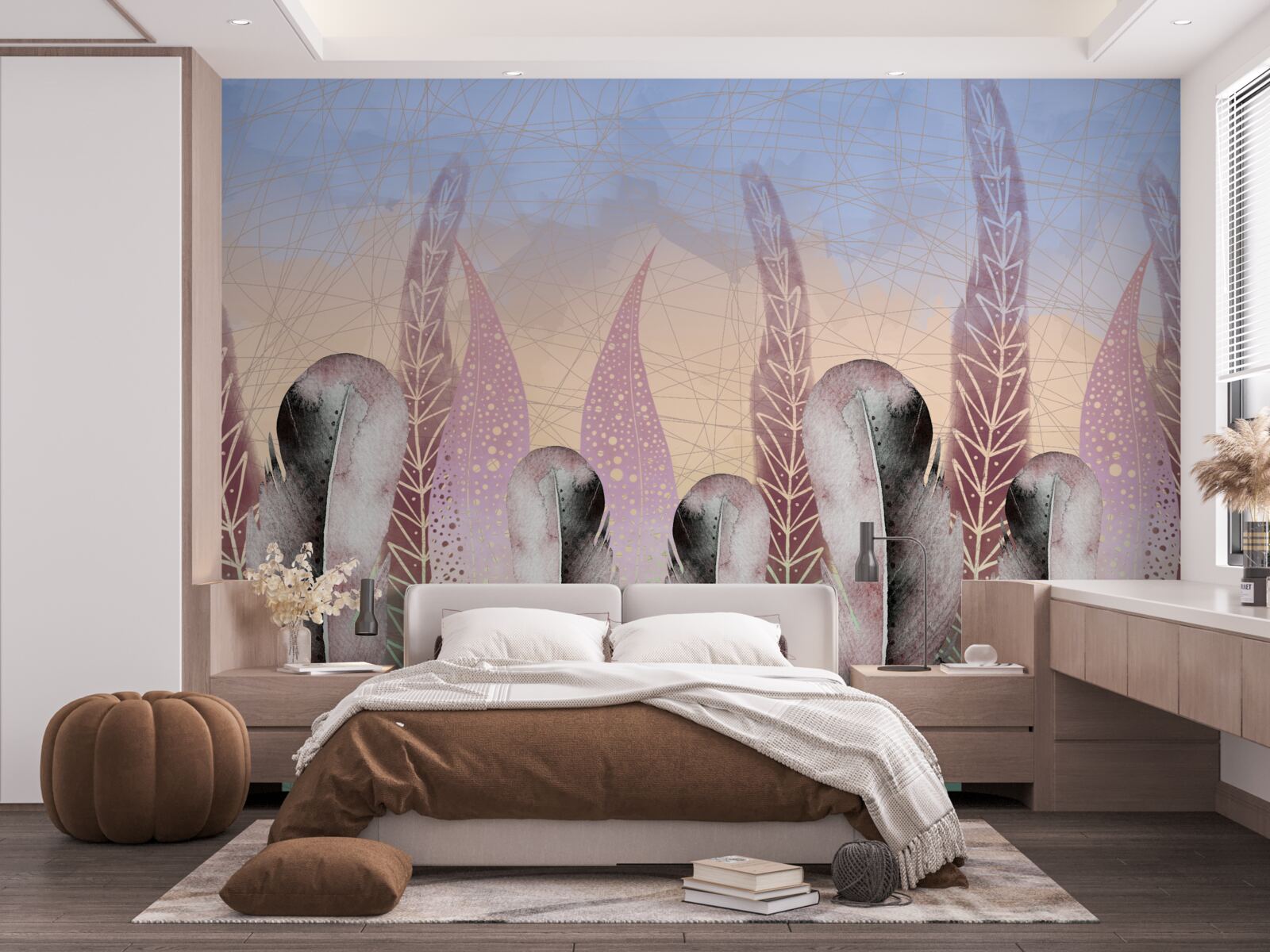 Fototapeta kolekcja piór wektorowych