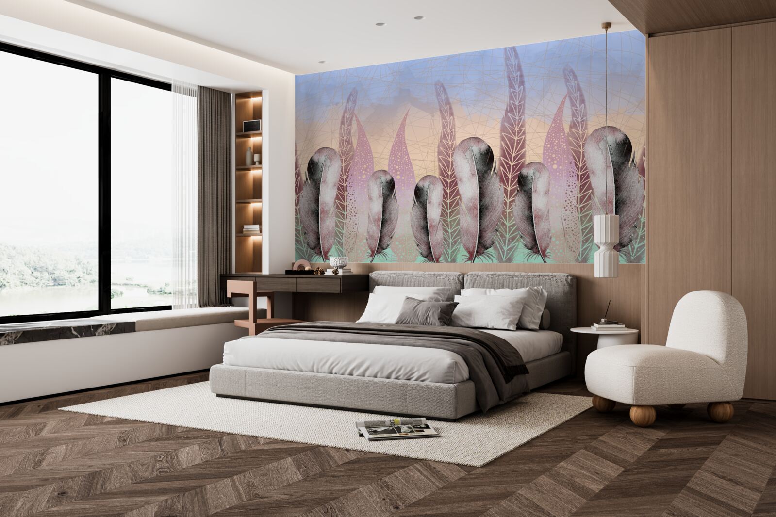 Fototapeta kolekcja piór wektorowych