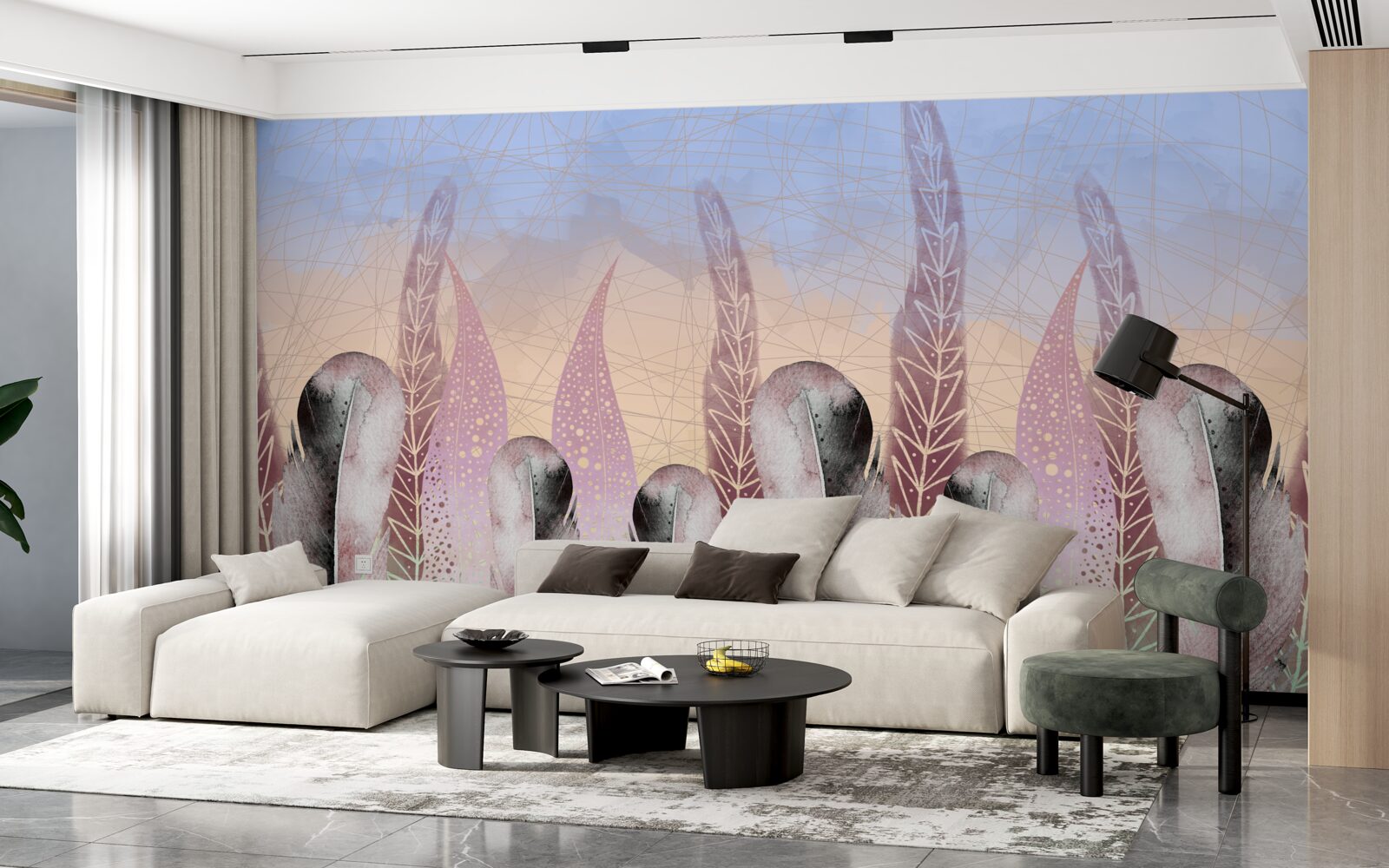 Fototapeta kolekcja piór wektorowych