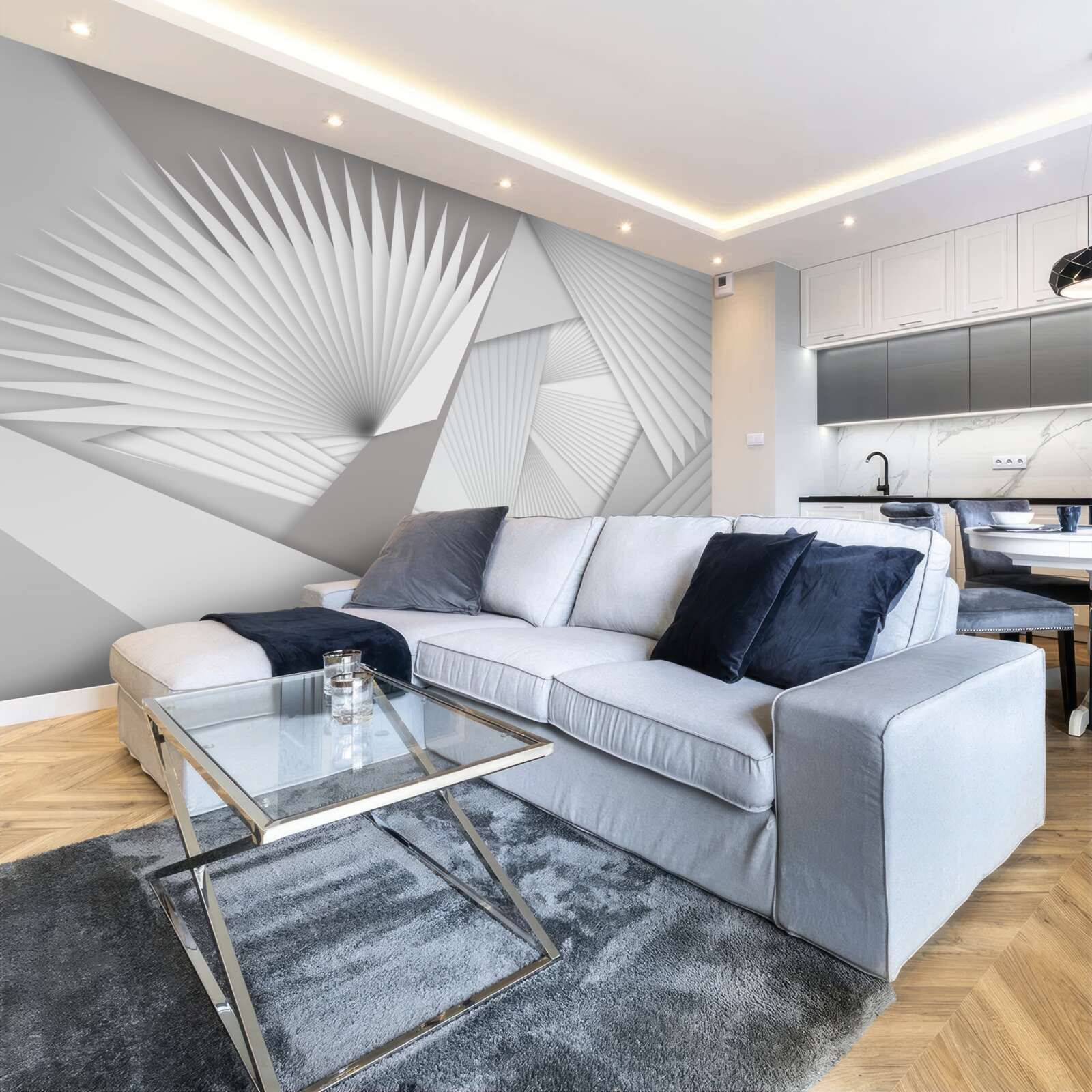 Fototapeta widok perspektywiczny kształtów geometrycznych