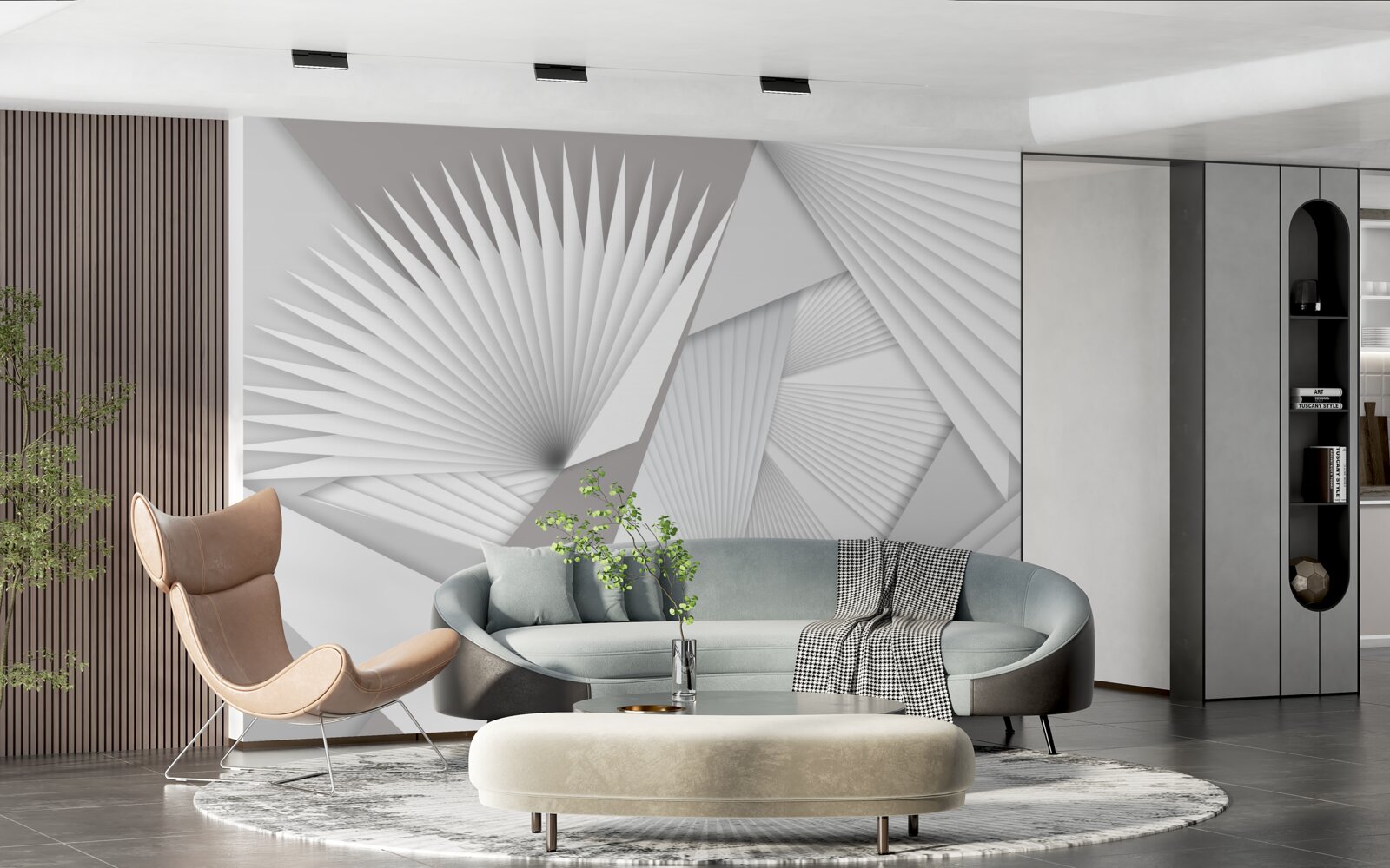 Fototapeta widok perspektywiczny kształtów geometrycznych