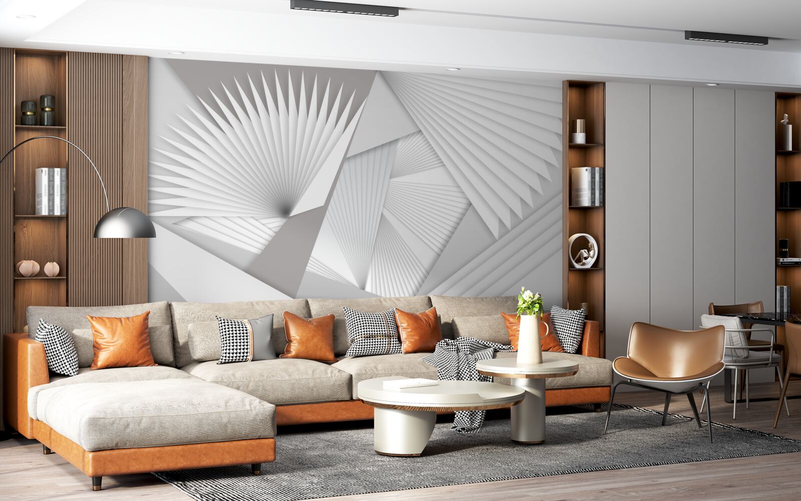 Fototapeta widok perspektywiczny kształtów geometrycznych