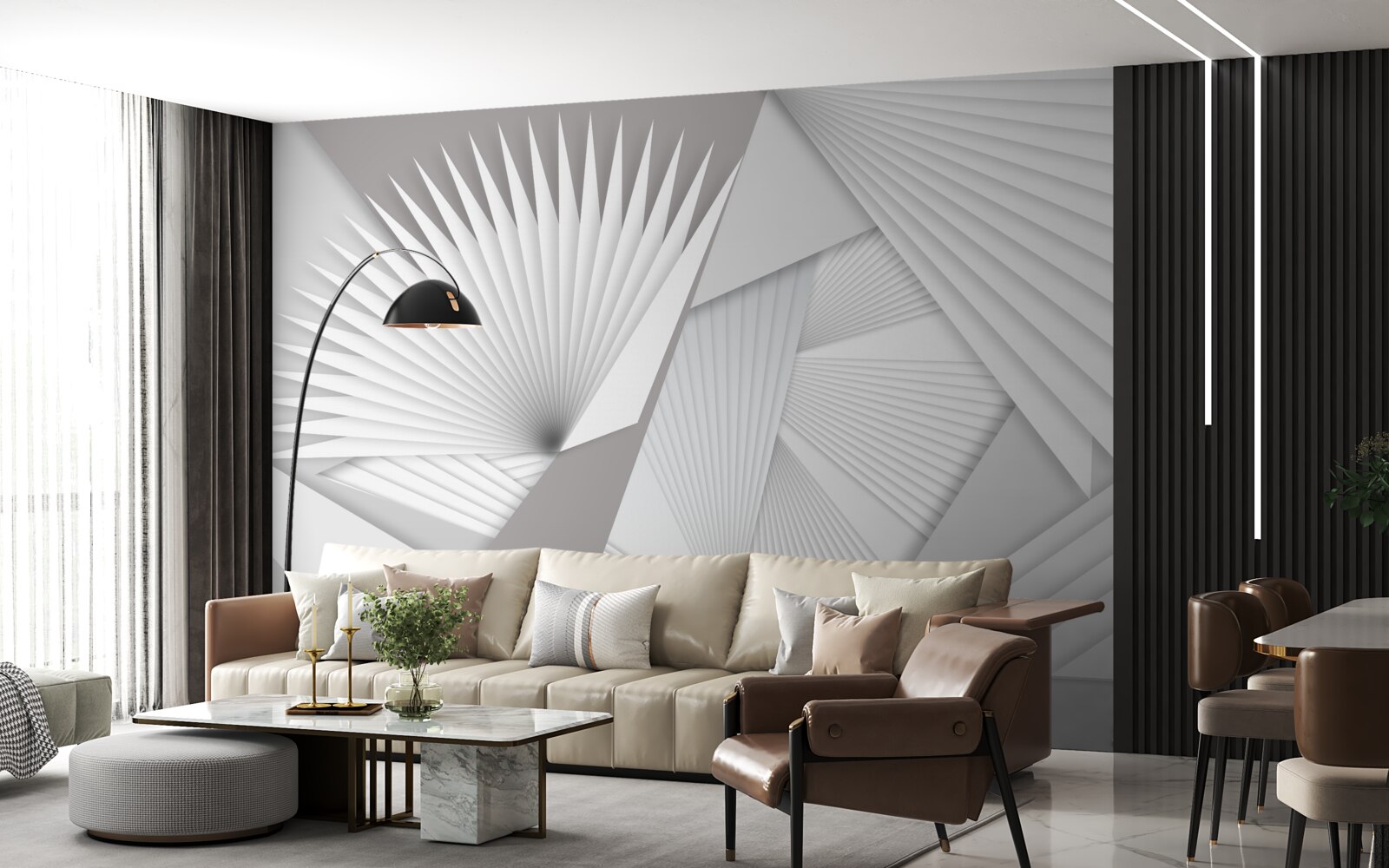 Fototapeta widok perspektywiczny kształtów geometrycznych