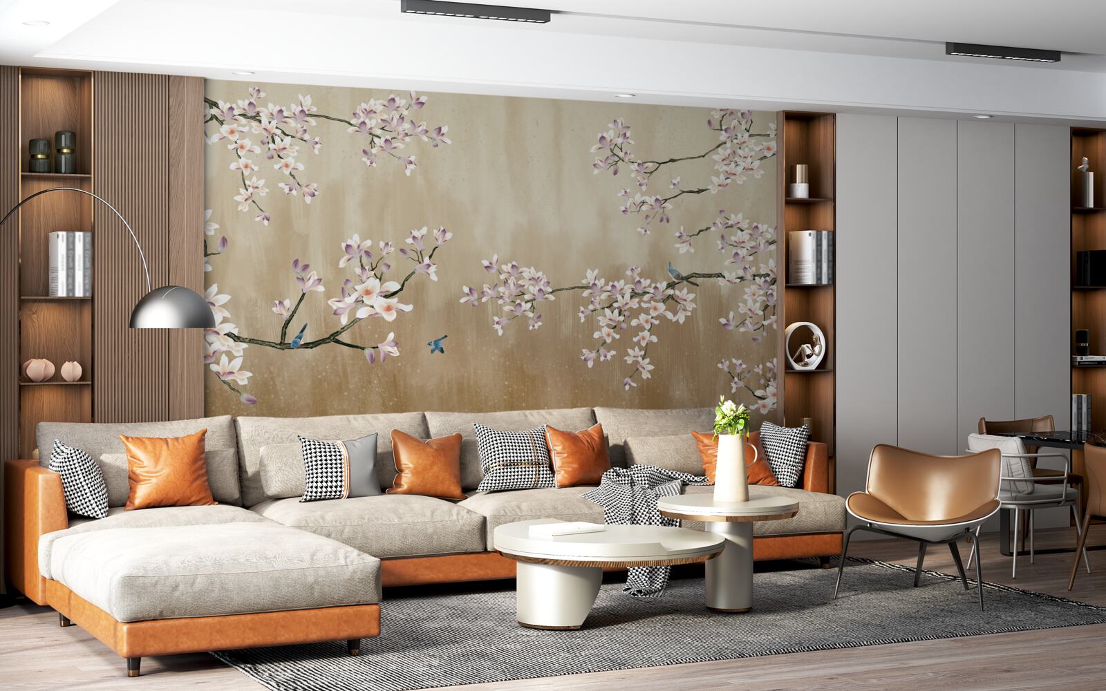 Fototapeta kwiaty zakwitły, przynosząc radość ptakom