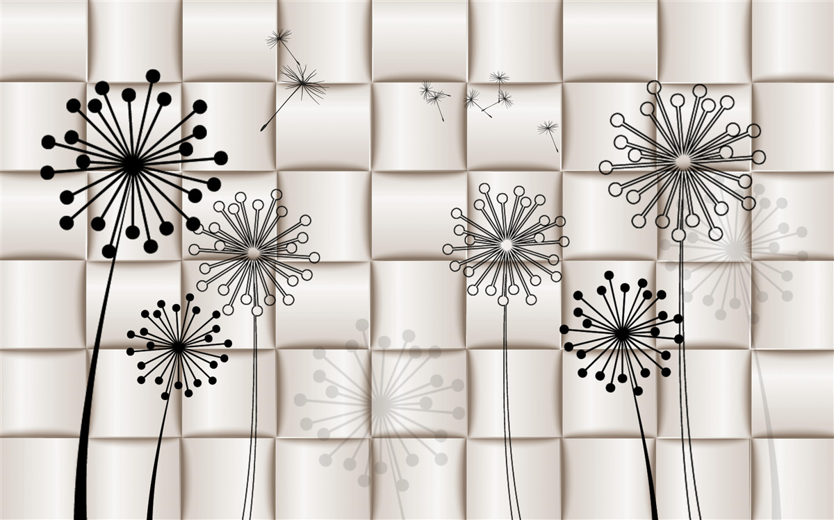 Fototapeta niezwykłe mlecze i małe ptaki