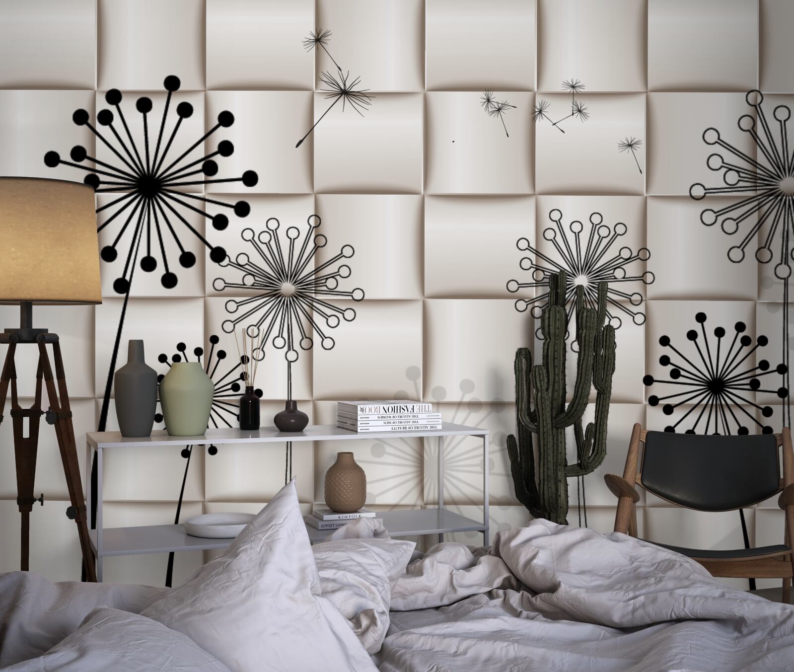 Fototapeta niezwykłe mlecze i małe ptaki