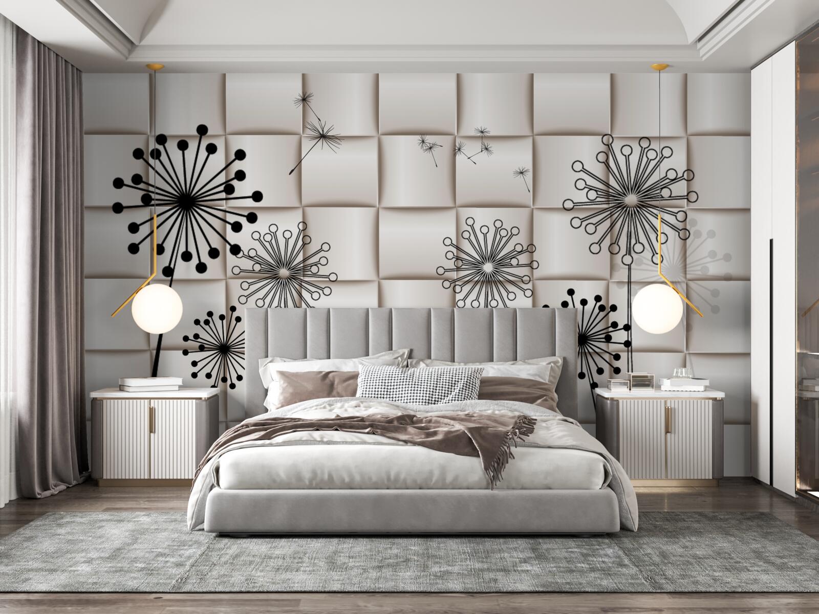 Fototapeta niezwykłe mlecze i małe ptaki