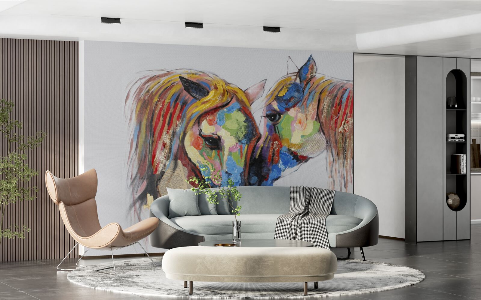 Fototapeta niezwykłe przedstawienie komunikacji między końmi