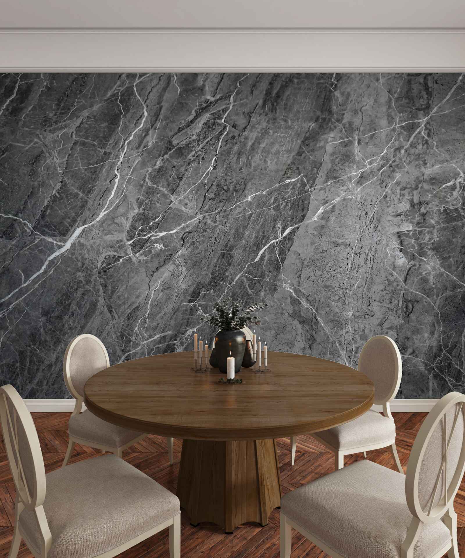 Fototapeta szary marmur z białymi żyłkami