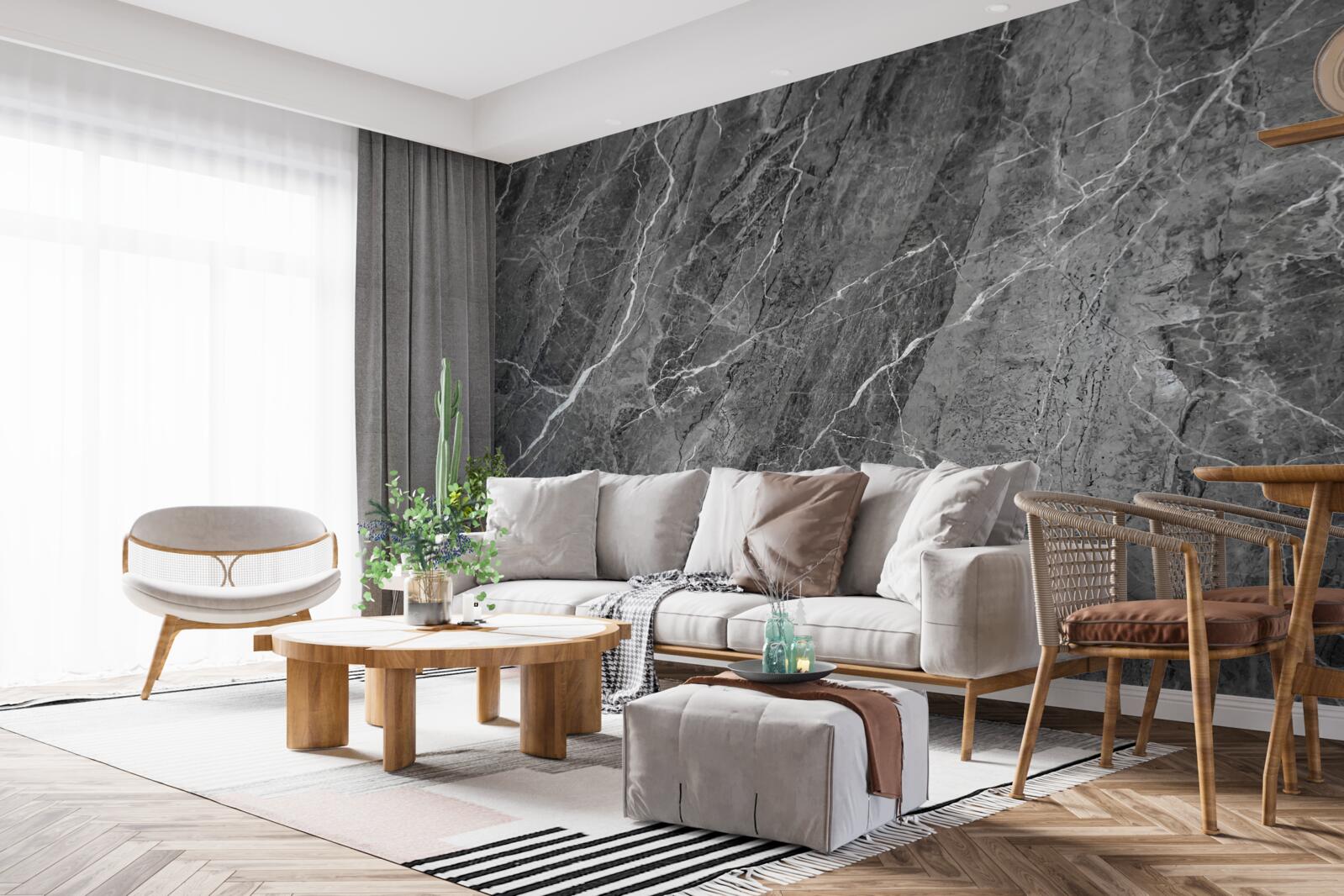 Fototapeta szary marmur z białymi żyłkami