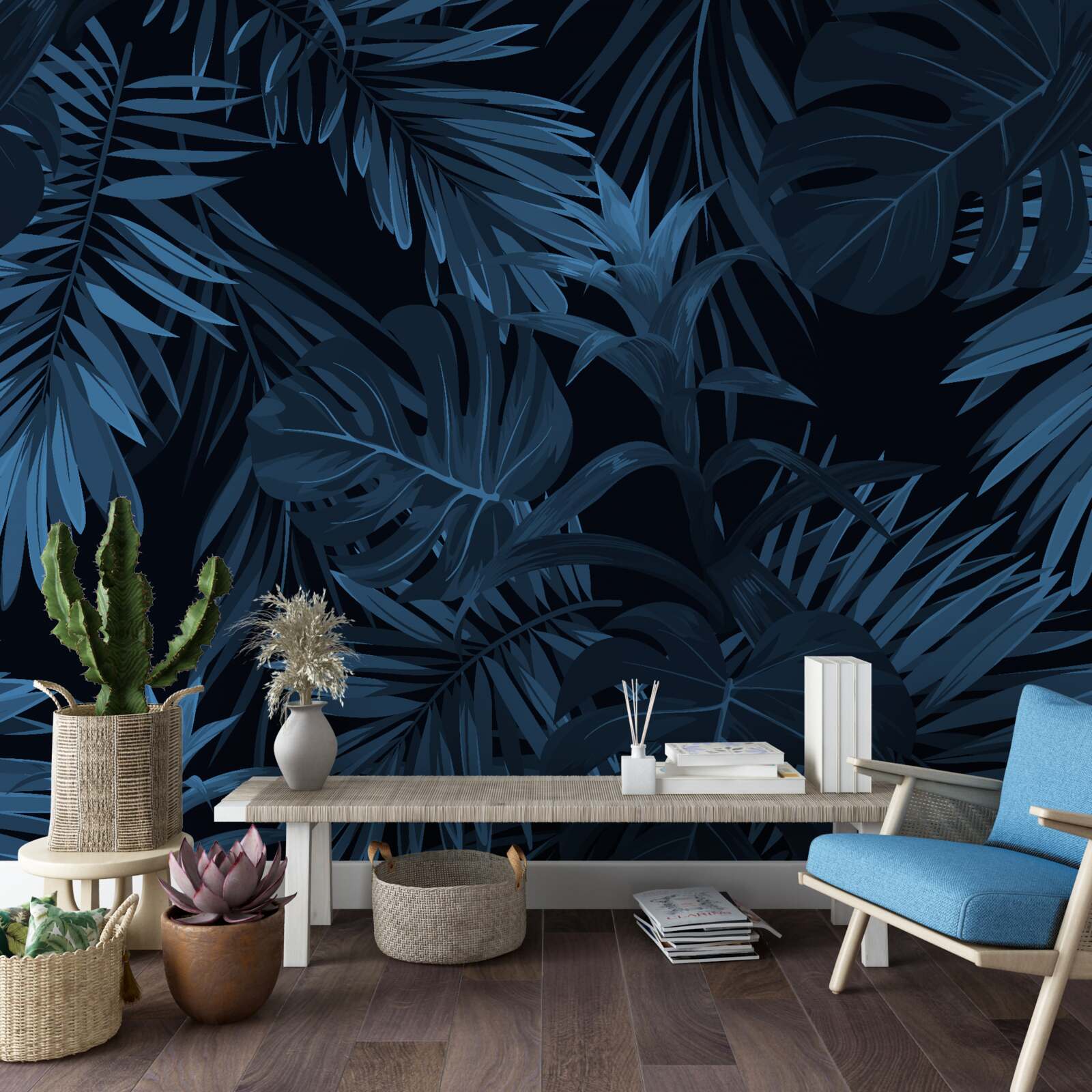 Fototapeta las deszczowy pod osłoną nocy