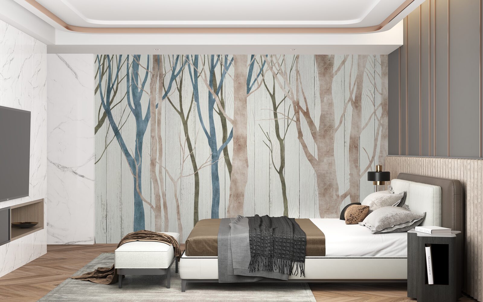 Fototapeta obraz chudego lasu