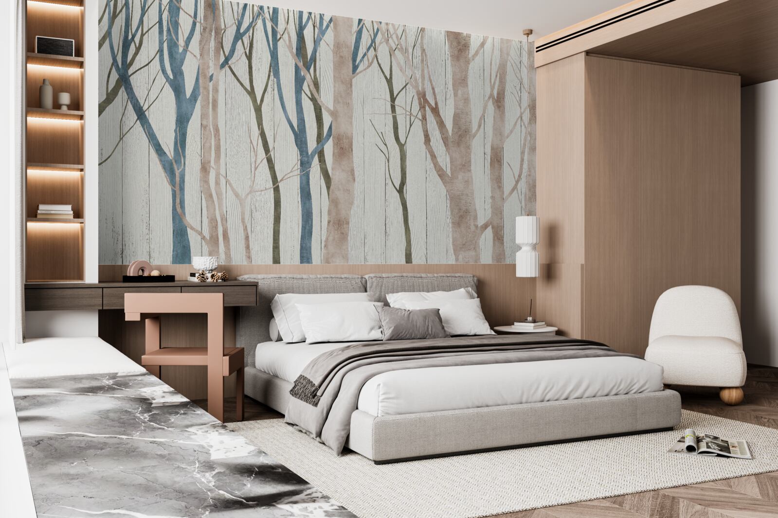 Fototapeta obraz chudego lasu