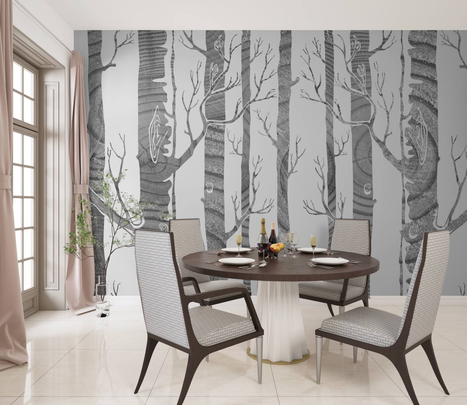 Fototapeta niezwykły gaj brzozowy