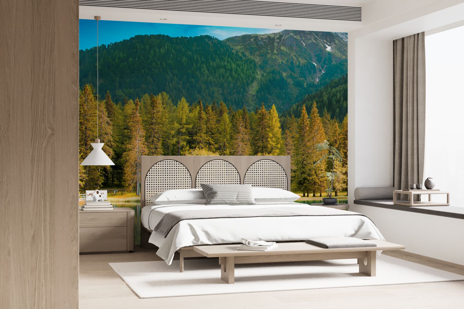 Fototapeta górskie jezioro w jesiennym krajobrazie