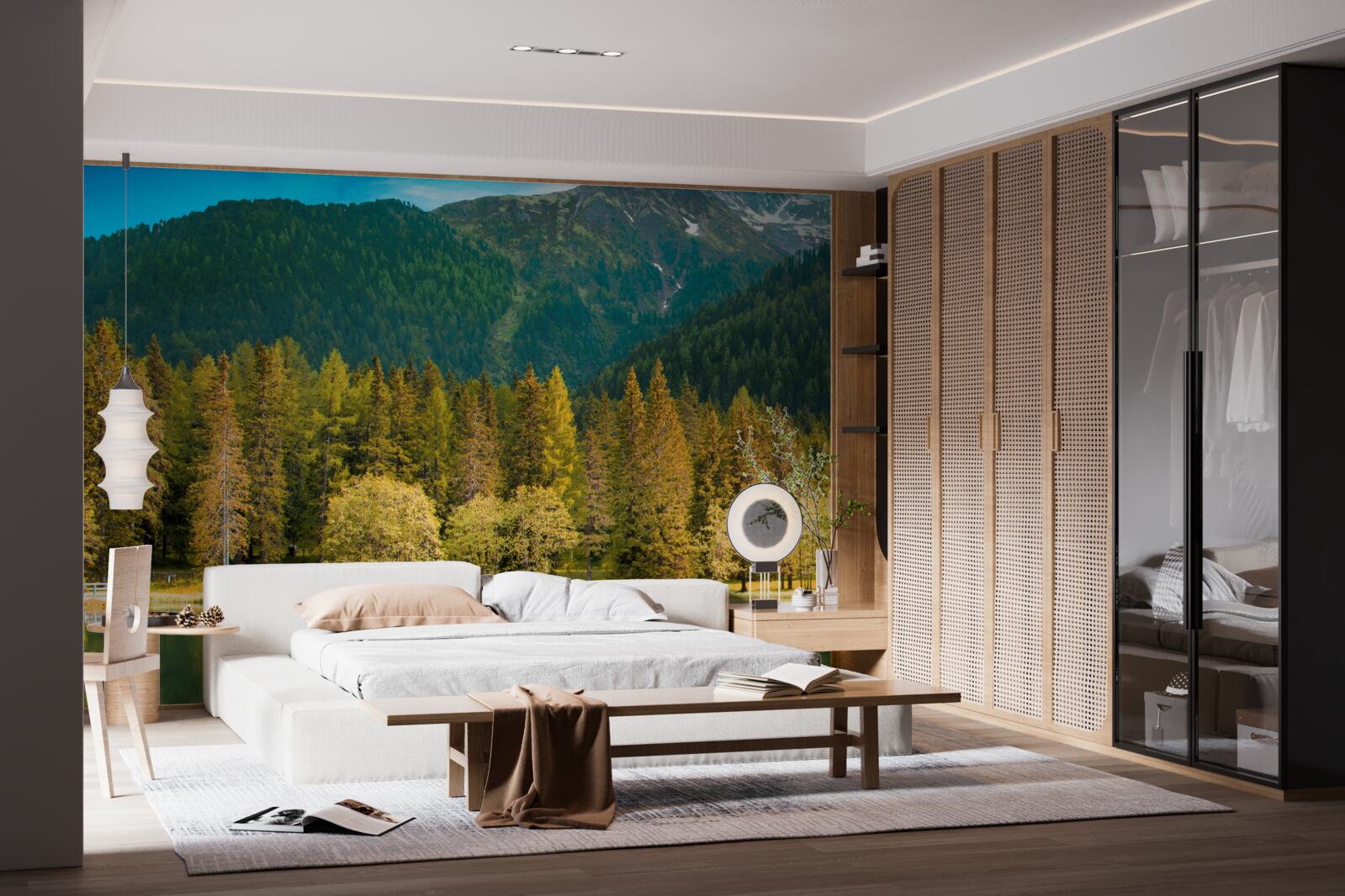 Fototapeta górskie jezioro w jesiennym krajobrazie