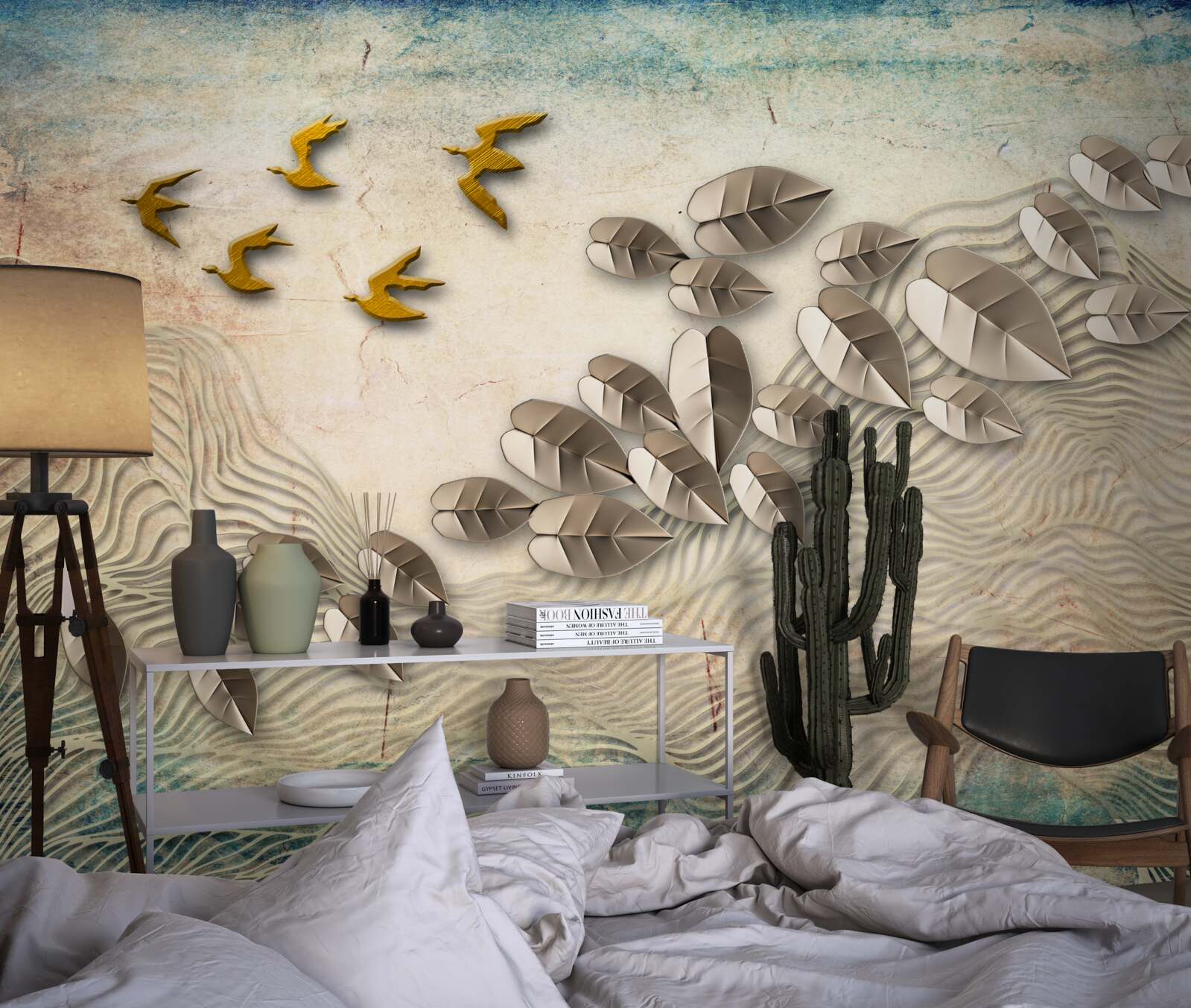 Fototapeta pierzaste stworzenia i ich puch w podmuchach wiatru